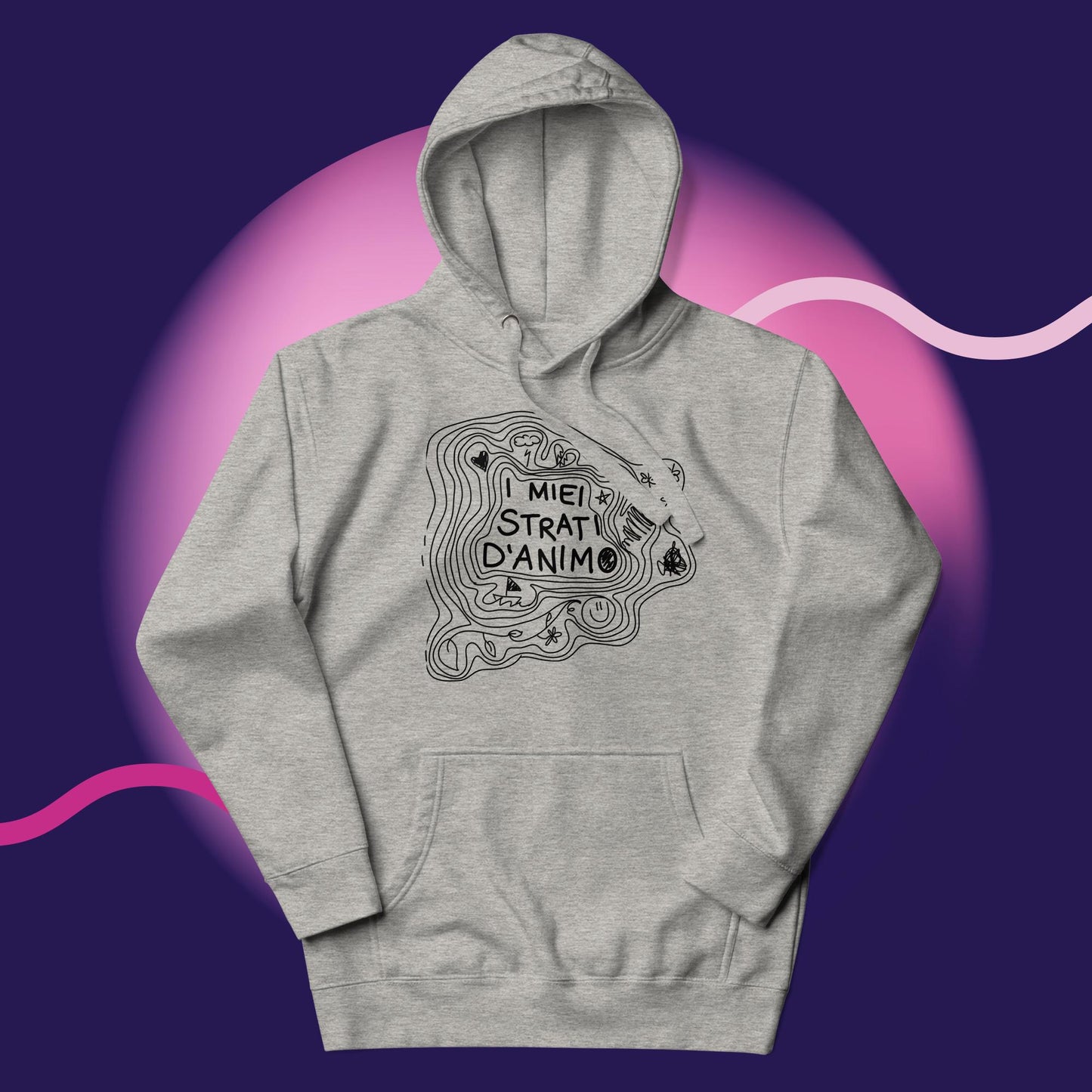 Felpa con cappuccio I MIEI STRATI D’ANIMO unisex