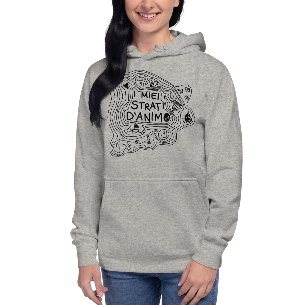 Felpa con cappuccio I MIEI STRATI D’ANIMO unisex