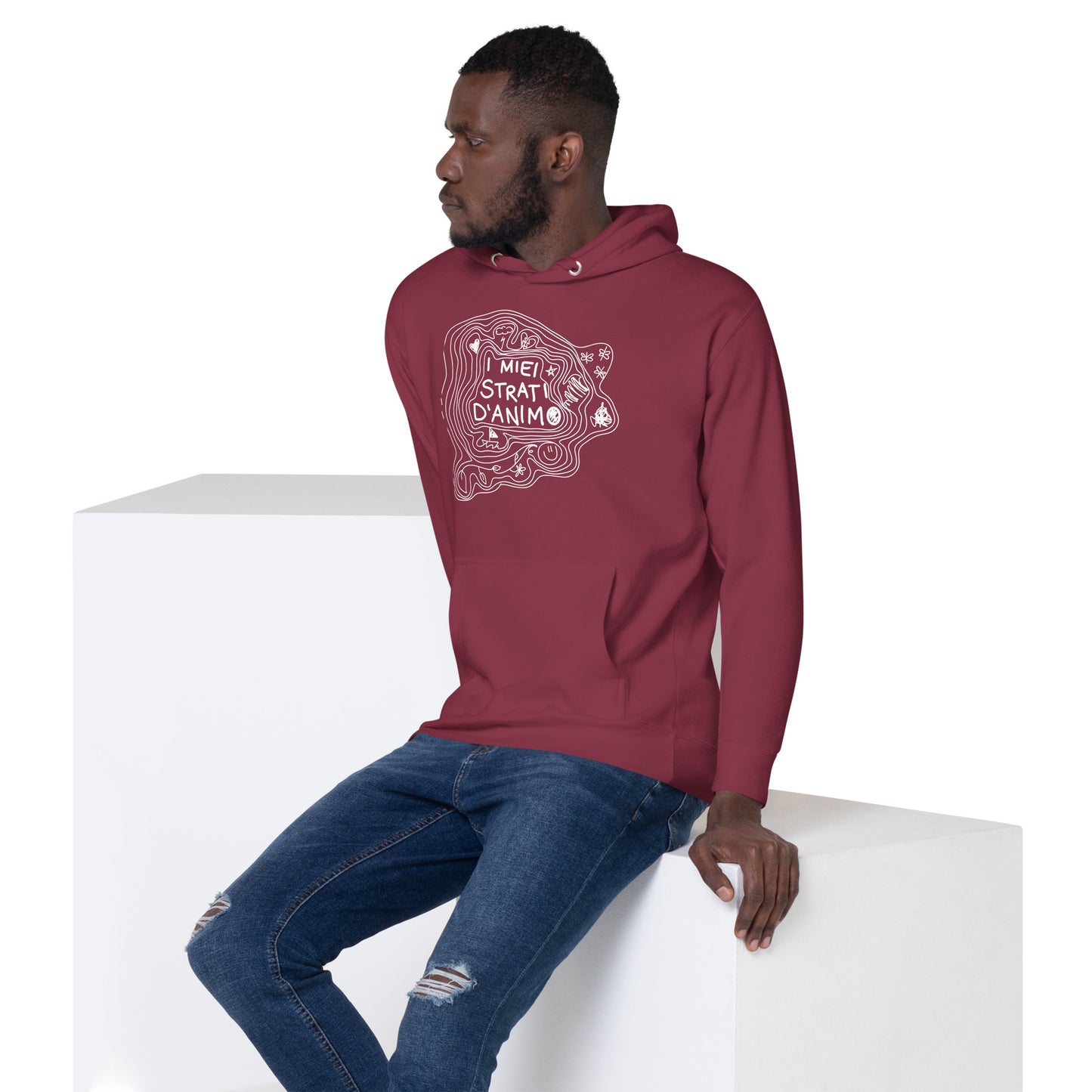 Felpa con cappuccio I MIEI STRATI D’ANIMO unisex