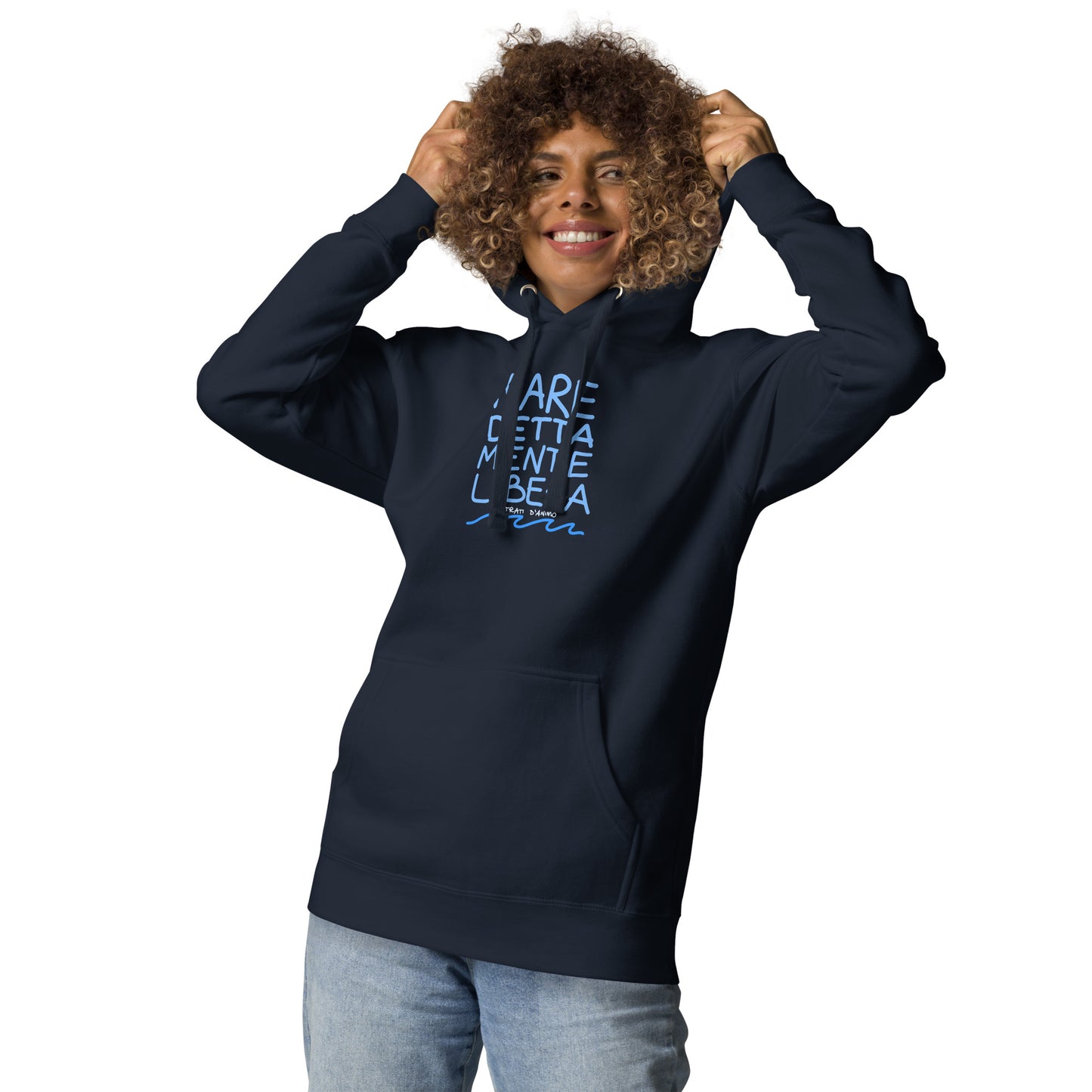 Felpa con cappuccio MARE DETTA MENTE LIBERA unisex