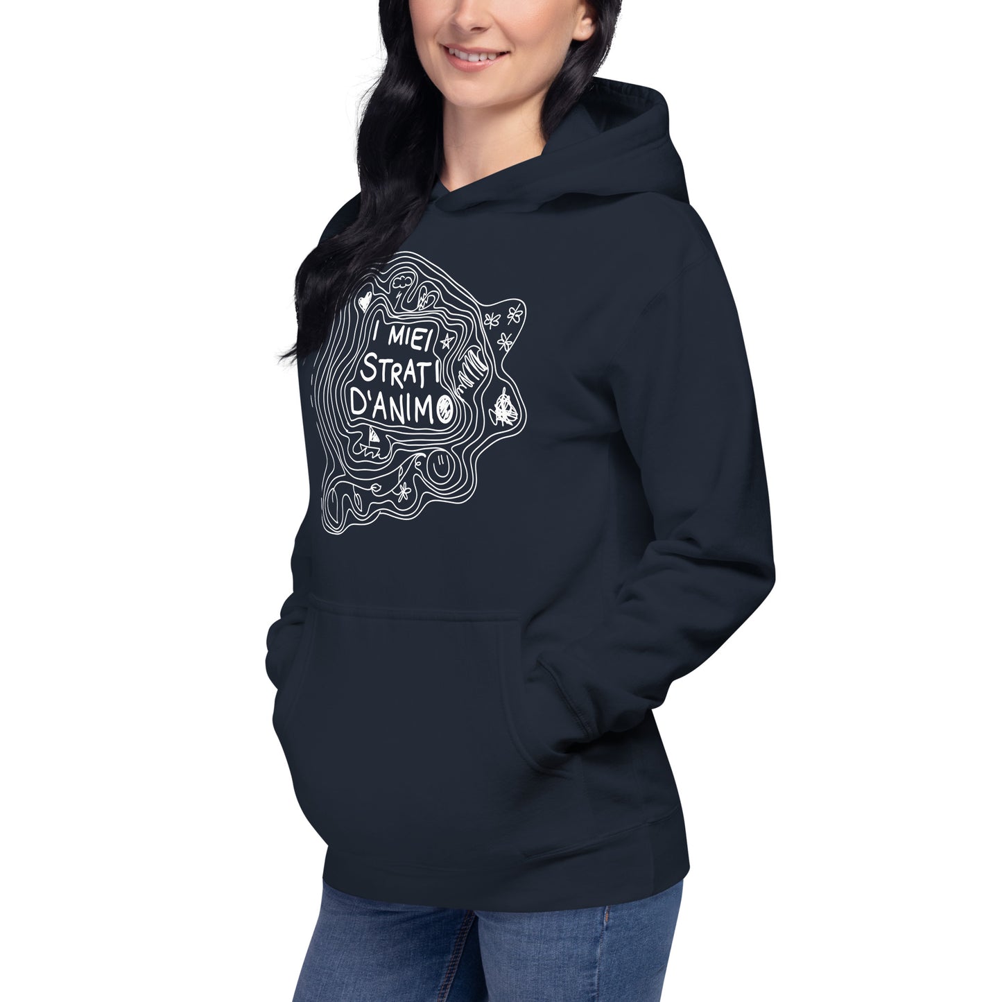 Felpa con cappuccio I MIEI STRATI D’ANIMO unisex