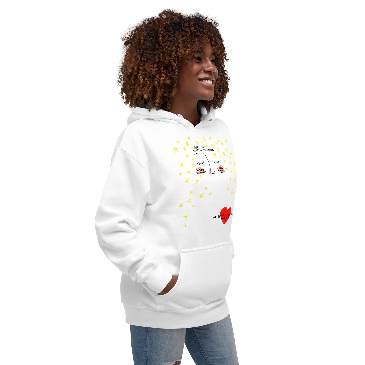Felpa con cappuccio PENSO A ME unisex