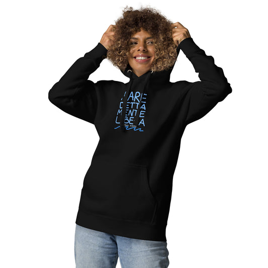 Felpa con cappuccio MARE DETTA MENTE LIBERA unisex